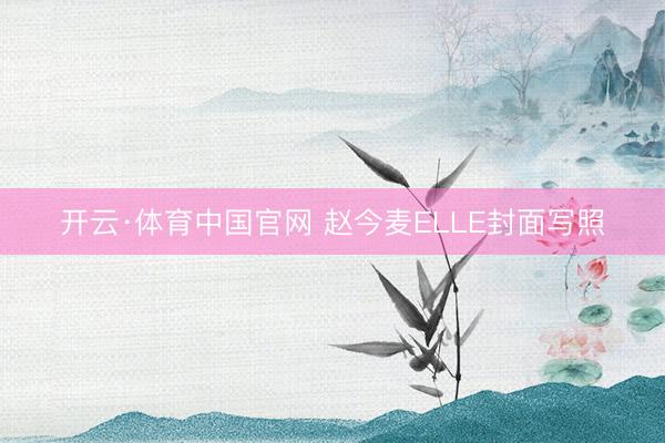 开云·体育中国官网 赵今麦ELLE封面写照