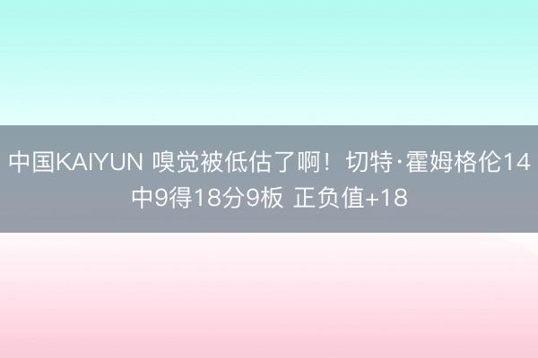 中国KAIYUN 嗅觉被低估了啊！切特·霍姆格伦14中9得18分9板 正负值+18