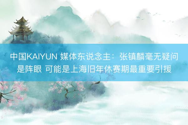 中国KAIYUN 媒体东说念主：张镇麟毫无疑问是阵眼 可能是上海旧年休赛期最重要引援